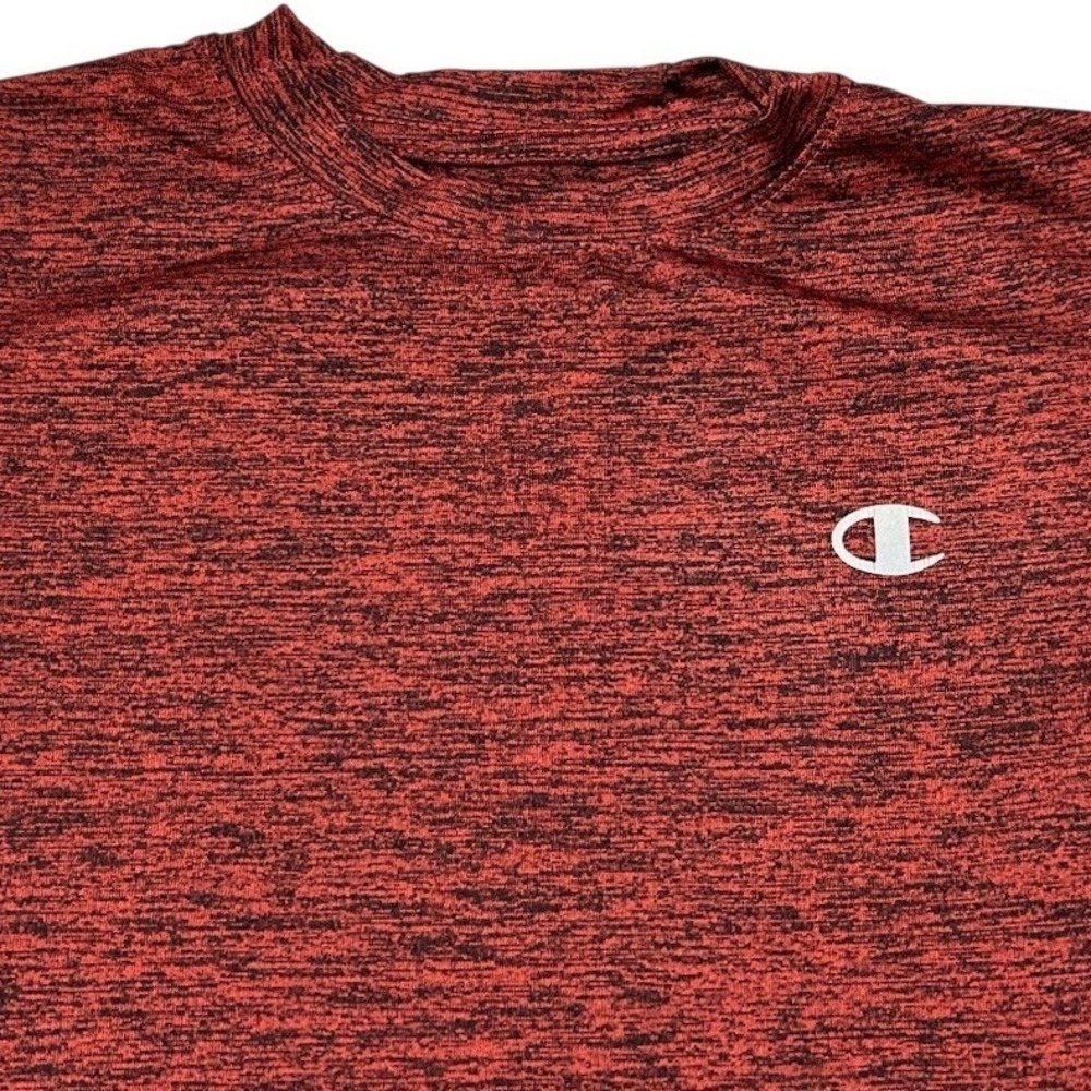 Champion Activewear T-Shirt Boys Youth Size 7/8 Red Black Short Sleeve